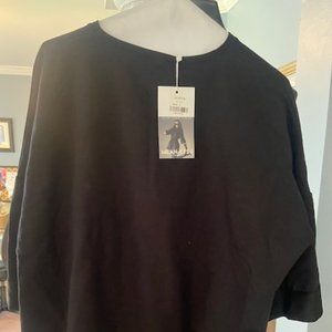 NWT! Black Hi-Low Top & Crop Pants